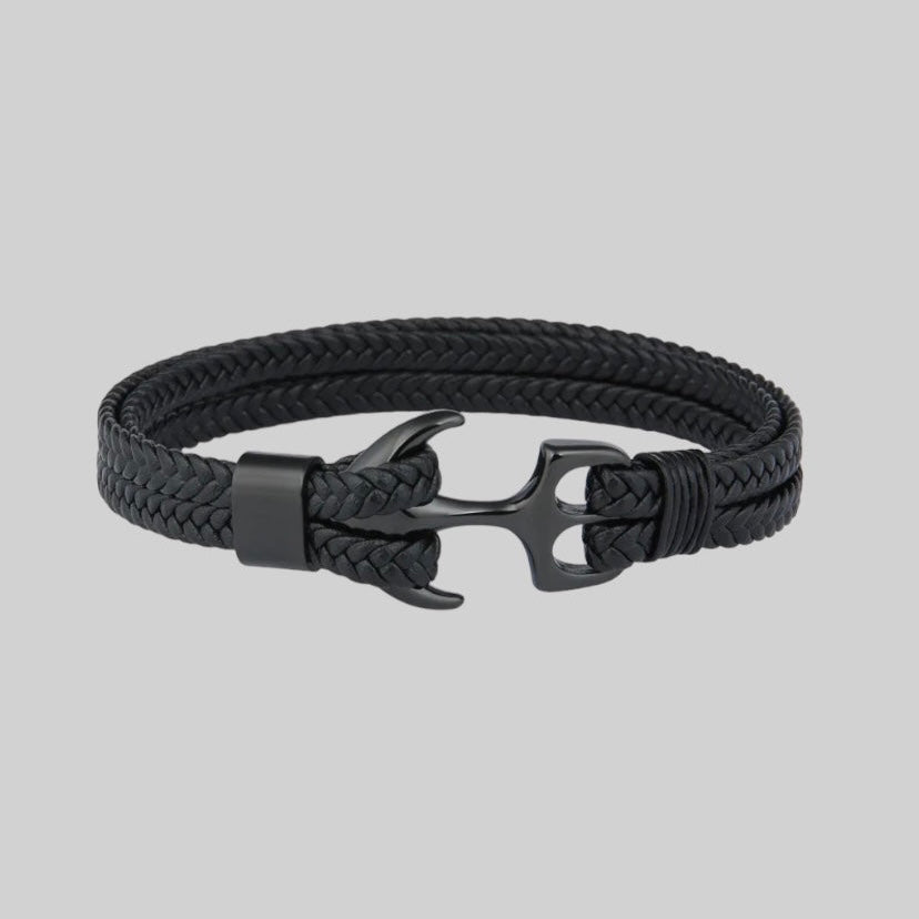 Black Anchor Armband